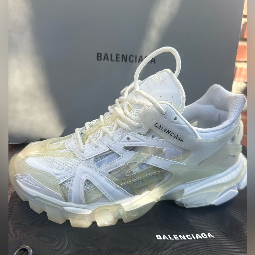 Balenciaga Cream and White Chunky Sneakers